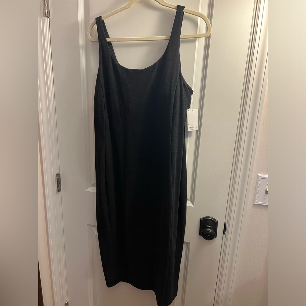 Dark Grey Casual Sleeveless Dress
